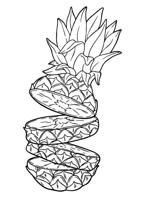 Pineapples Coloring Pages Coloring Pages For Kids And Adults