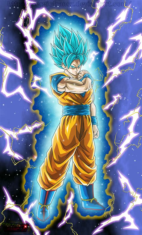 Goku Super Sayan Blue Poster By Sergiofrancz On Deviantart