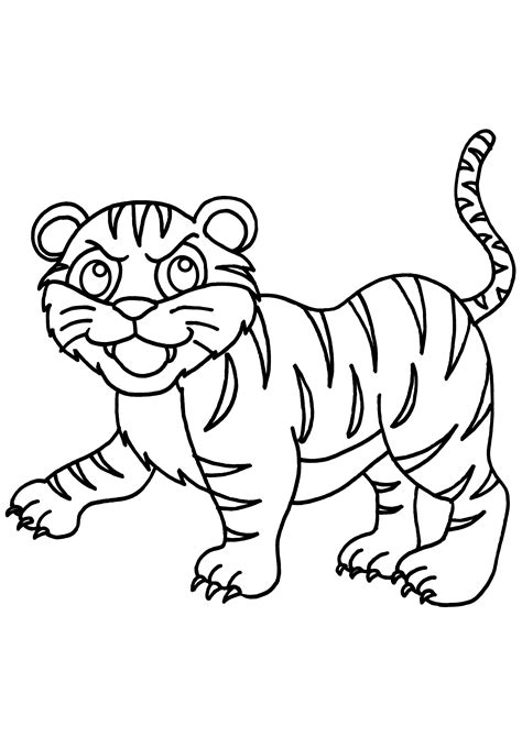 Dibujo De Tigre Para Colorear Y Pintar