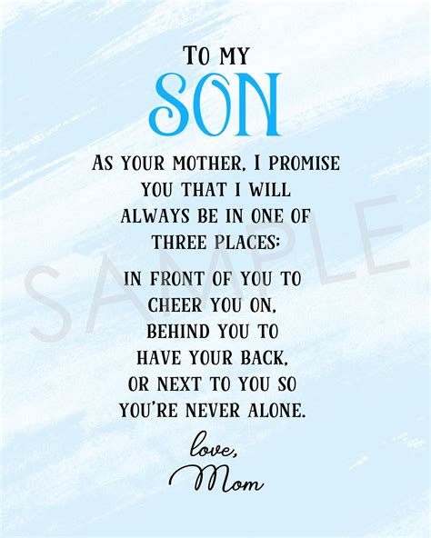 To My Son Printable Poem Mother To Son T Printable Wall Decor