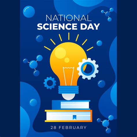 National Science Day Poster Template Vector