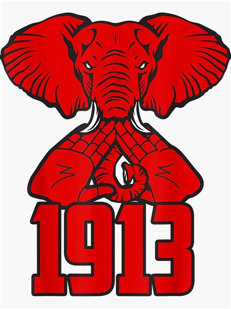 Delta Sorority Dst 1913 Sigma Theta Paraphernal Elephant Sticker For
