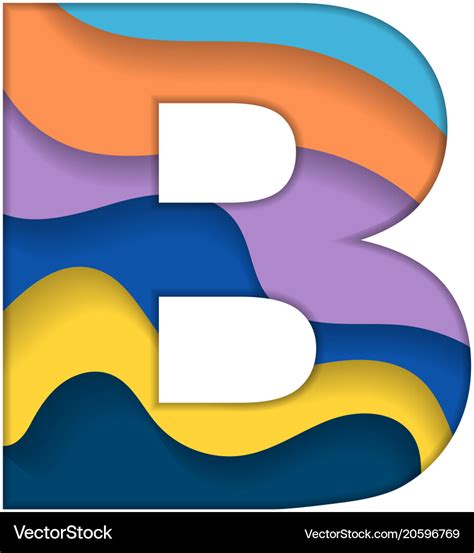 Colorful Letter B Royalty Free Vector Image Vectorstock