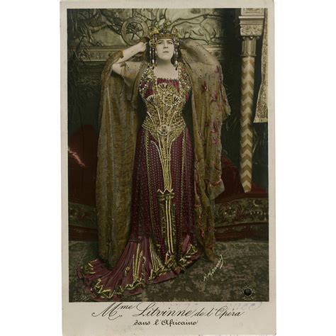 Opera Star In Exotic African Queen Costume Manuel Of Paris Real Photo