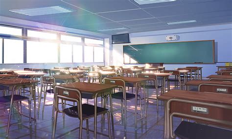 Anime Original Chair Classroom Sunshine Table Hd Wallpaper