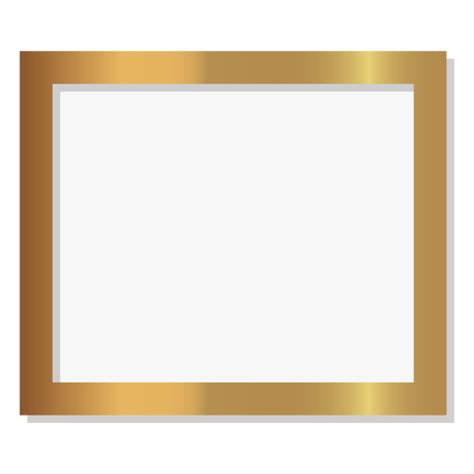 Glossy rectangle golden frame - Transparent PNG & SVG vector file