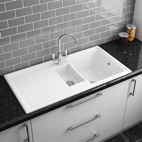 Reginox Tuscany 15 Bowl White Ceramic Undermount Kitchen Sink 1 5