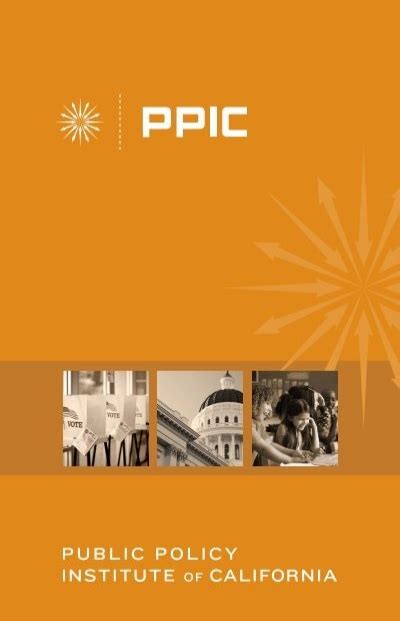 View Our Brochure Public Policy Institute Of California