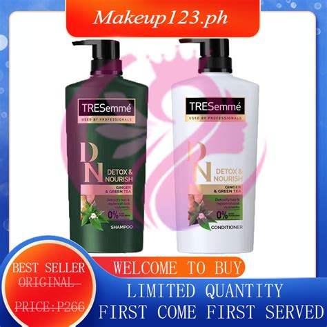Tresemme Shampoo And Hair Conditioner Detox And Nourish 620ml Shopee