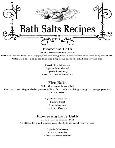 Bath Salt Recipes 2 Spiritual Cleansing Bath Bath Recipes Herbal