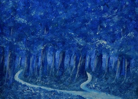 Acrylics Practice Moonlit Forest Path By Forestina Fotos On Deviantart