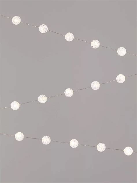 John Lewis 160 Led Frosted Snowball Lights Pure Whitesilver Wire L16m