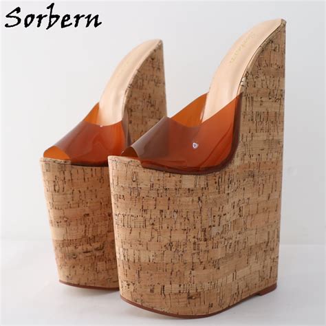 Sorbern 30cm Extreme High Heel Sandals Drag Queen Slim Fit Platform