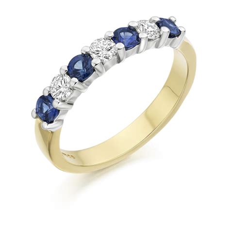 Sf94 Sapphire And Diamond Eternity Ring Penny Farthing Jewellers