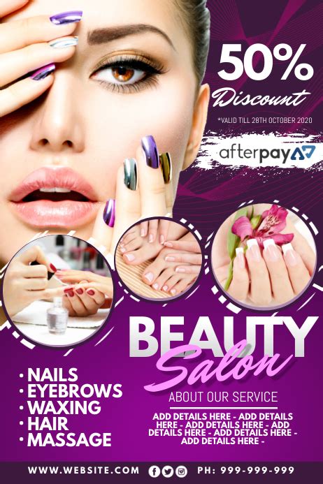 Beauty Salon Poster Template Postermywall