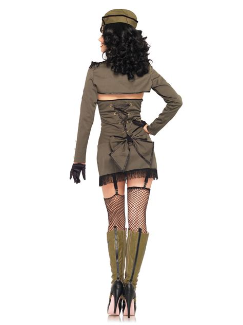 Adult Pin Up Army Girl Costume 83955 Fancy Dress Ball