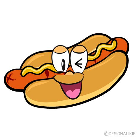 Free Laughing Hot Dog Cartoon Image｜charatoon