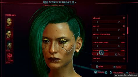 Cyberpunk 2077 Personnalisation Piercings Cyberpunk 2077 Monster Soluce