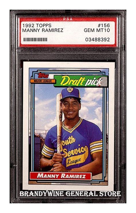 Check out our baseball cards selection for the very best in unique or custom, handmade pieces from our sports collectibles shops. 1992 Manny Ramirez Topps Rookie Baseball Card (With images ...