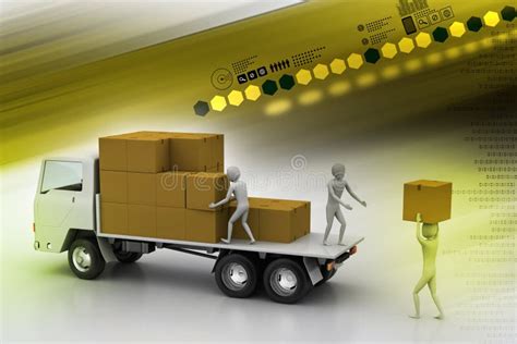 Transportation Trucks In Freight Delivery Stock Image Image Of