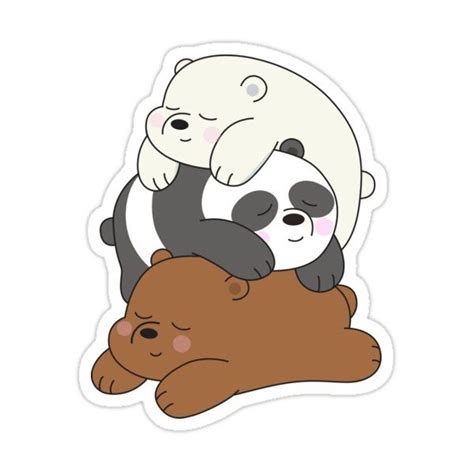 We Bare Bears Sticker By Plushism In 2021 Cute Bear Drawings Cute