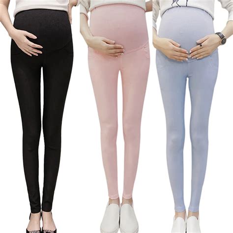 Women Maternity Lady Leggings Pants Trousers Slim Cotton Stretchy