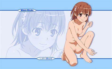 Konachan Breasts Misaka Mikoto Nipples Nude Shirai Kuroko To Aru My
