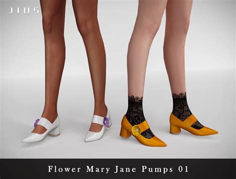 Sims 4 Flower Mary Jane Pumps 01 Micat Game
