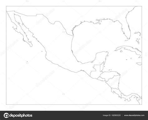 Blank Map Of Central America And Mexico