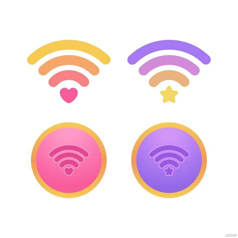 Cute Wifi Symbol Vector In Illustrator Svg  Eps Png Download