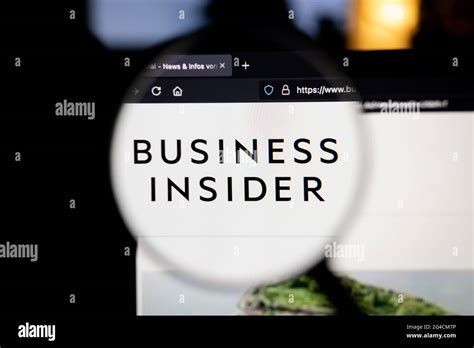 Business Insider Company Logo On A Website Seen On A Computer Screen