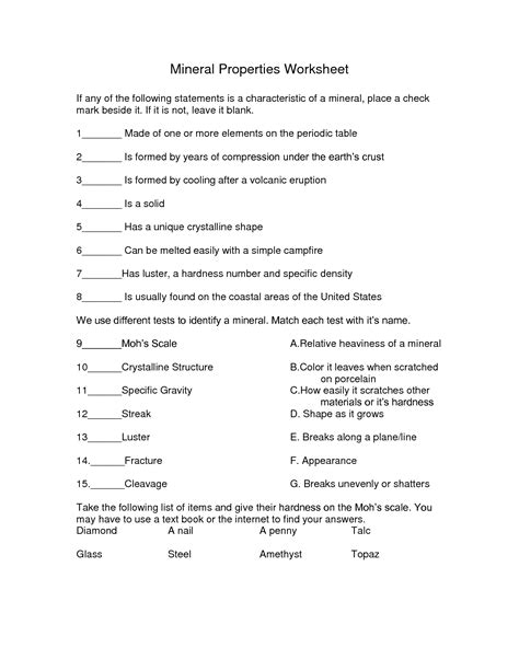 12 Best Images Of Vitamin And Minerals Worksheet Answers