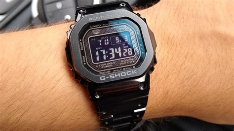 Largest selection & best prices. G-SHOCK - GMW-B5000GD-1ER Full Metal Black Unboxing ...