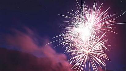 Fireworks Smoke Sparks Holiday Night Widescreen Desktop
