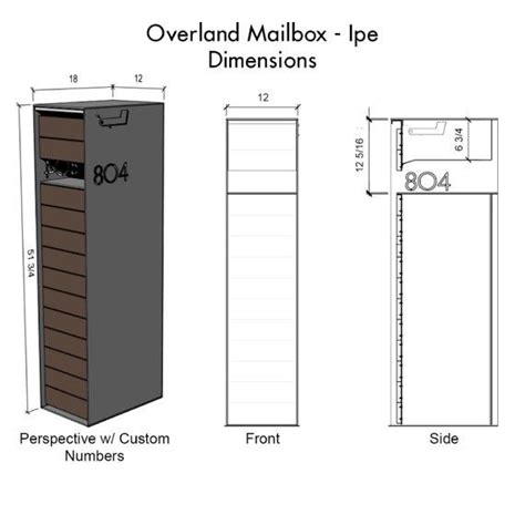 Overland Mailbox Steel Ipe Wood Custom Modern Letter Box Curbside
