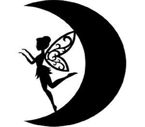 Fairy On Moon Silhouette At Getdrawings Free Download