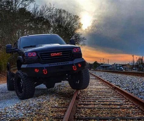 Gmc On Railroad Track With Images Monster Trucks Cars Trucks