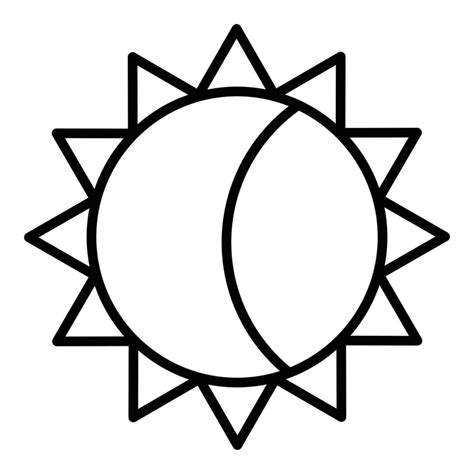 Solar Eclipse Line Icon 6169945 Vector Art At Vecteezy