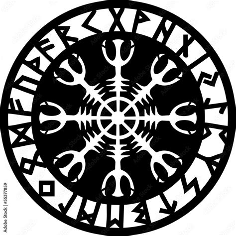 Runen Amulett Aegishjalmur Helm Of Awe Nordische Mythologie Schutz