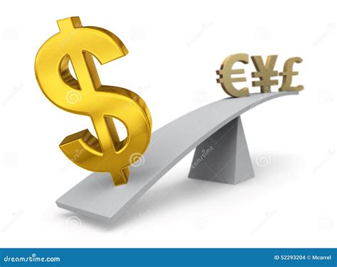 The Dollar Weighs In Against Other Currencies Stock Illustration