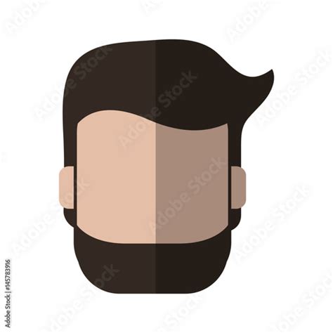 Faceless Man With Beard Icon Image Vector Illustration Design Stock Image And Royalty Free