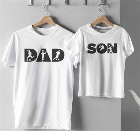 Camiseta Para Padres E Hijos Papa E Hijo Futbolistas Tenvinilo