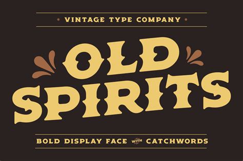 Old Spirits Display Font 33513 Logo Font Bundles