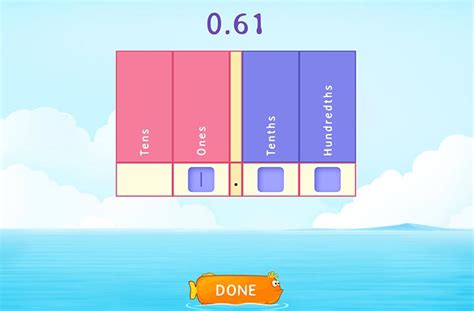 Decimals On The Place Value Chart Game Math Games Splashlearn