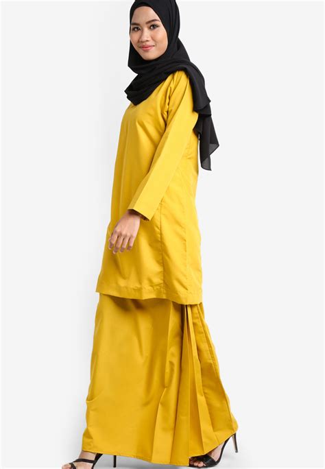 Sort by popularity sort by average rating sort by latest sort by price: Baju Kurung Qasidah (Mustard Yellow - AA4079BK) - AMAR ...