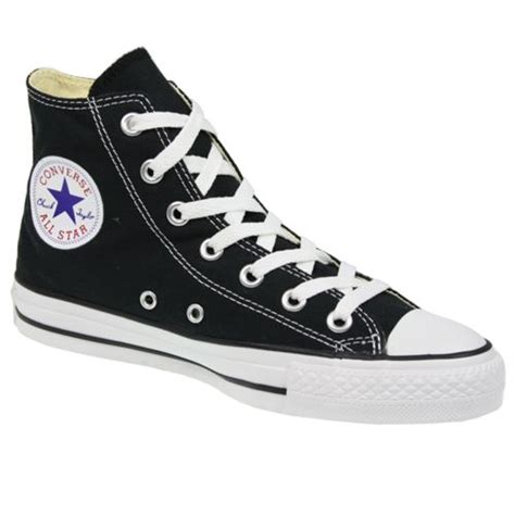 Converse All Star Hi Canvas New Pumps Trainers Shoes Black White Size 3