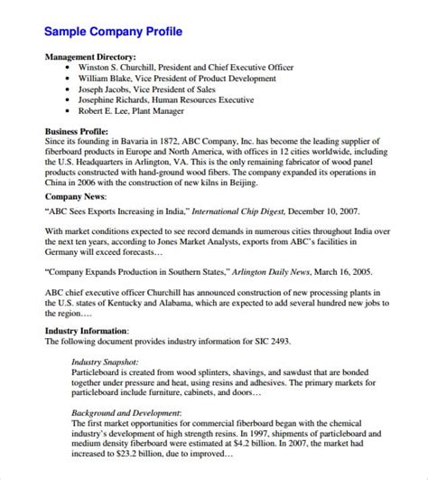 32 Free Company Profile Templates In Word Excel Pdf