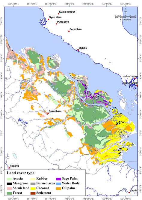 Land Cover Map 2014 Of Peatland In Riau Indonesia Download