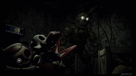 Two Creepy Looking Characters In A Dark Room