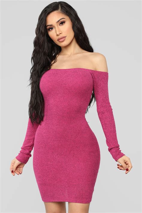 Pin By Stacy ️ Bianca Blacy On Clothing Hot Pink Sweaterdresses